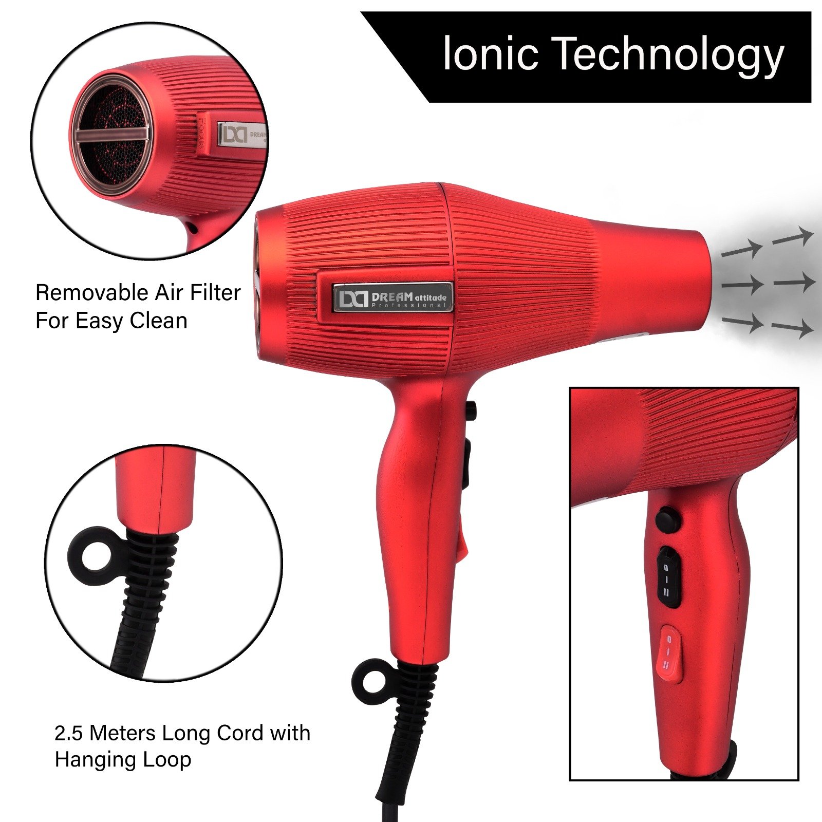 UNBREAKABLE HAIR DRYER [MODEL NO:7001] - Image 4 - NR Beauty World